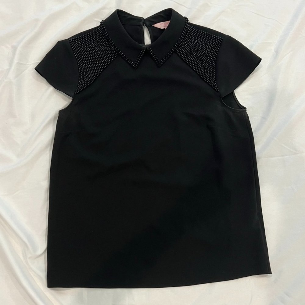 Ted Baker Black Bead Embellished Top